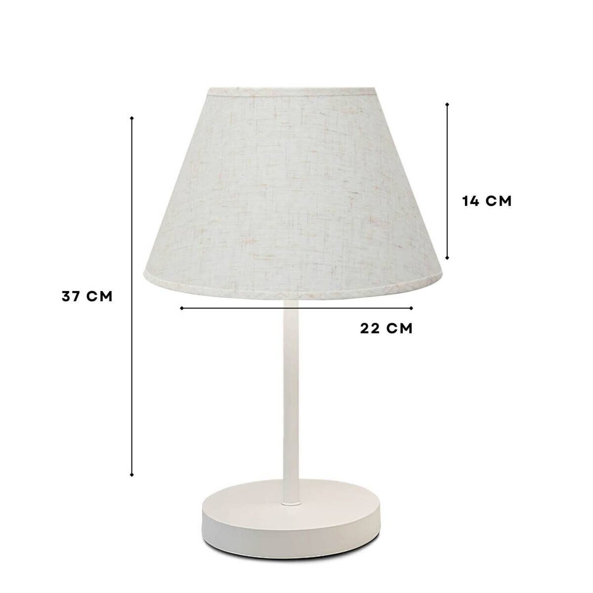 Tischleuchte creme B/H/L/D: ca. 22x37x22x22 cm E27 1 Brennstellen