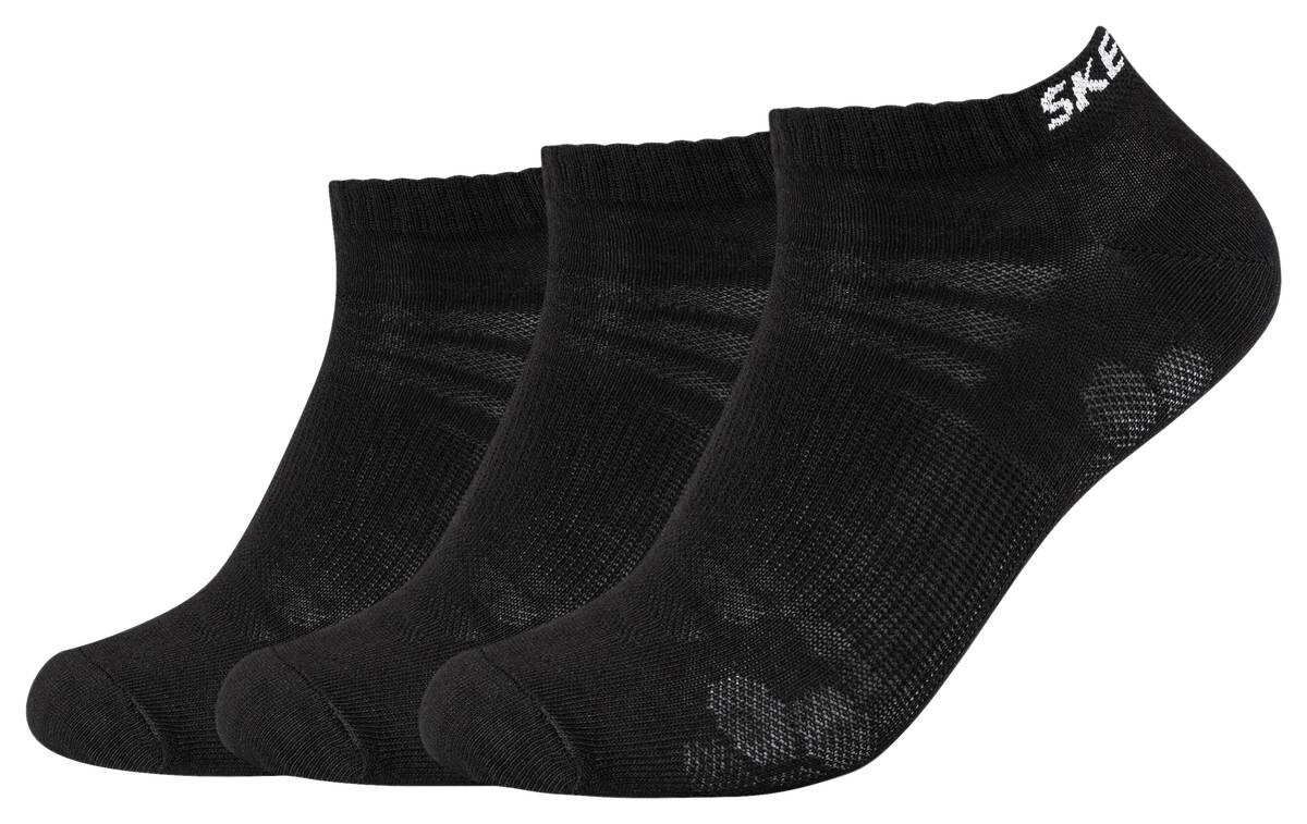 Skechers Damen & Herren-Socken Skechers schwarz 3 Packstücke Größe 43-46