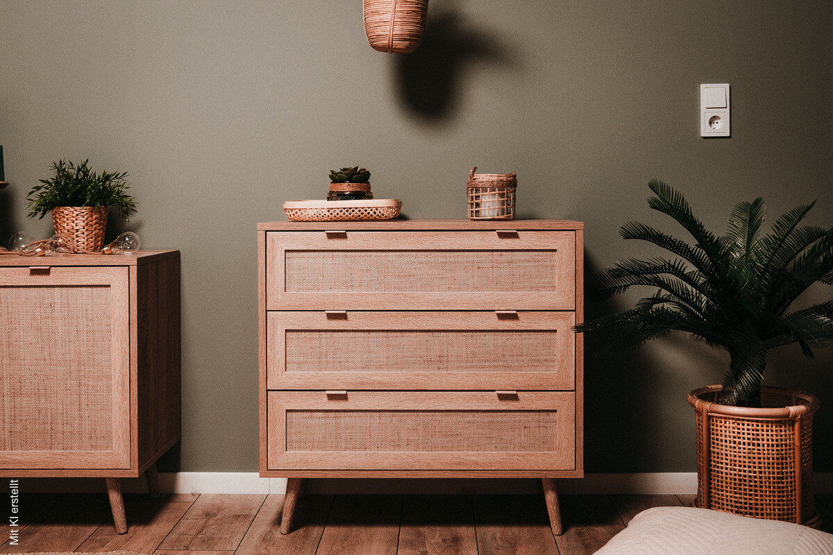 Kommode Bali Eiche Sonoma Nachbildung B/H/T: ca. 80x80x40 cm