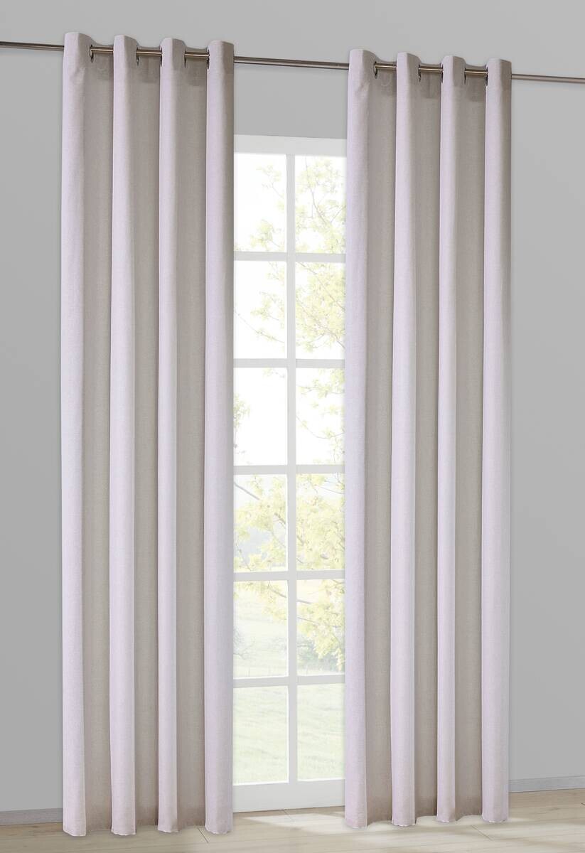 Ösenvorhang Sevilla sand B/L: ca. 135x245 cm