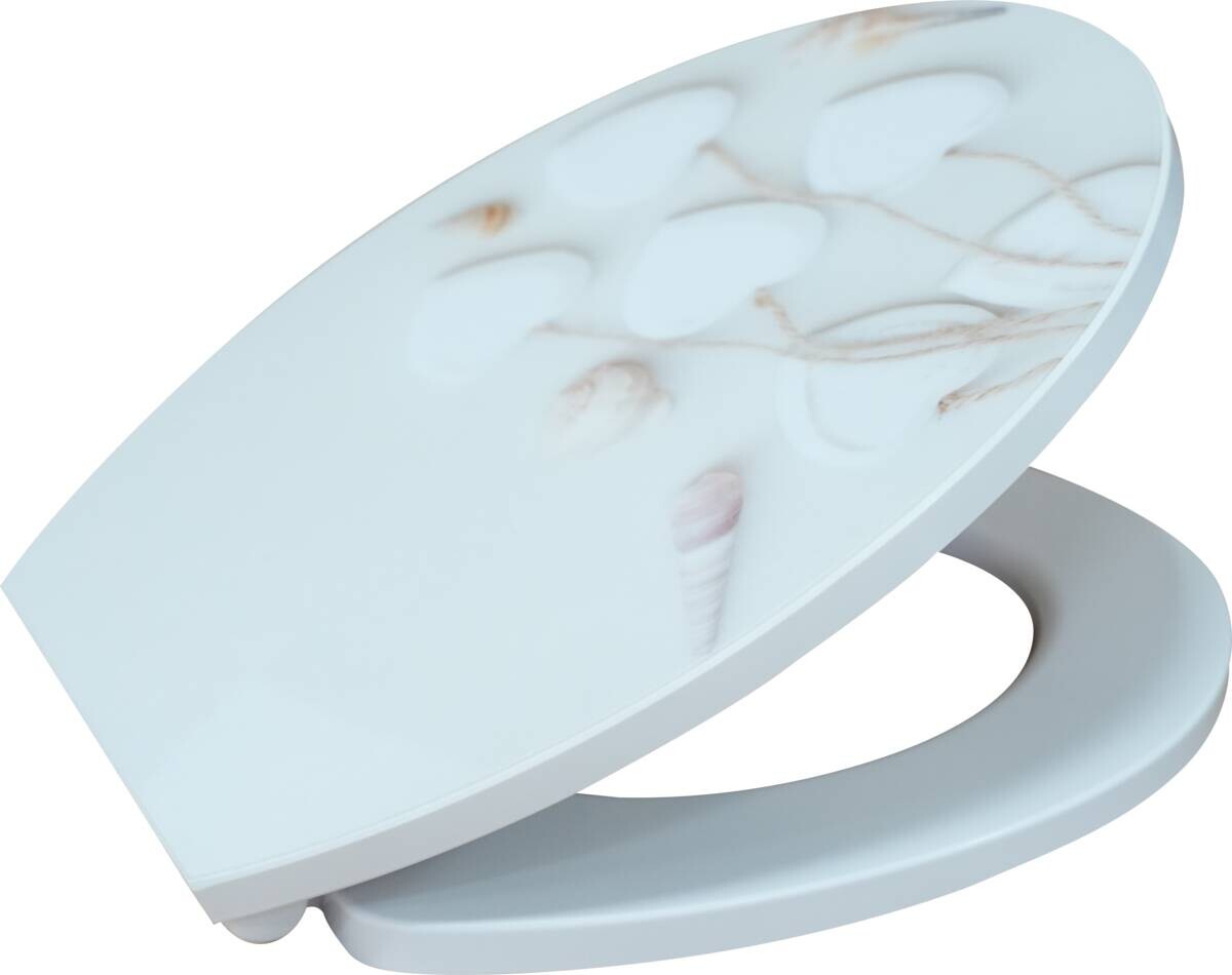 POCOline WC-Sitz weiße Herzen cremeweiß Duroplast