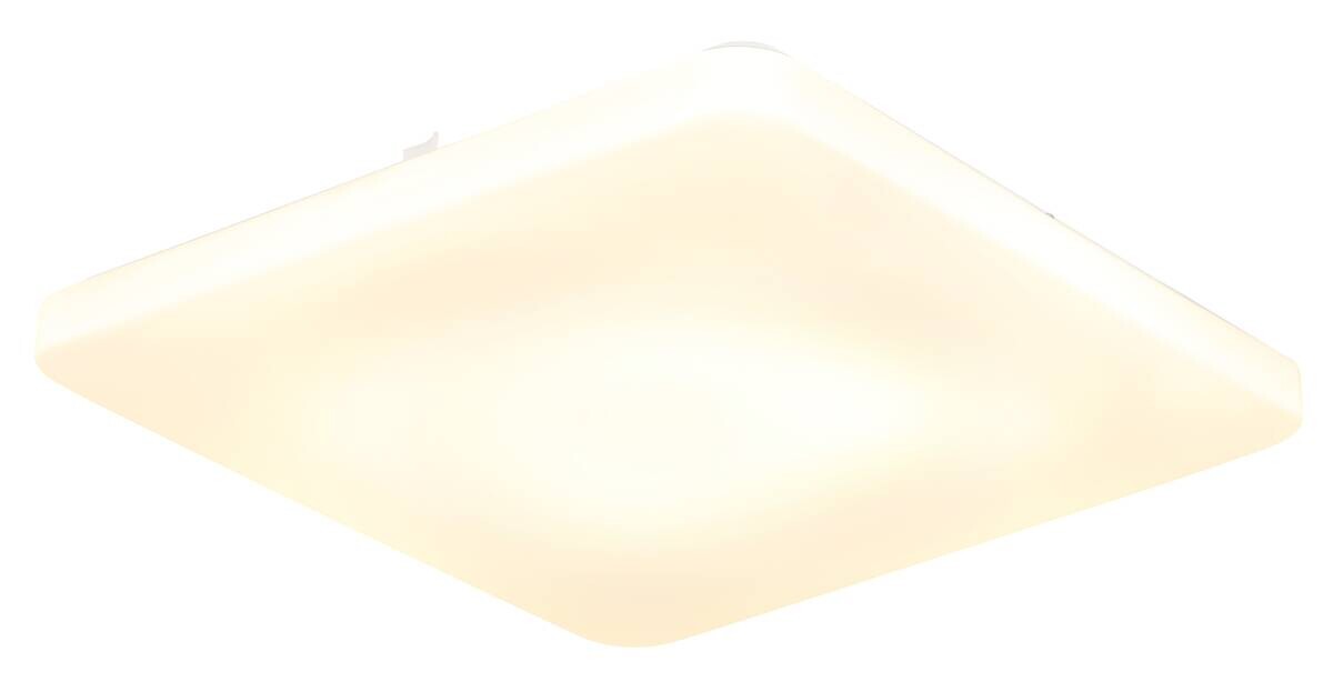 GLOBO LED-Deckenleuchte Opal weiß Acryl Metall B/H/L: ca. 41x6x41 cm 1 Brennstellen