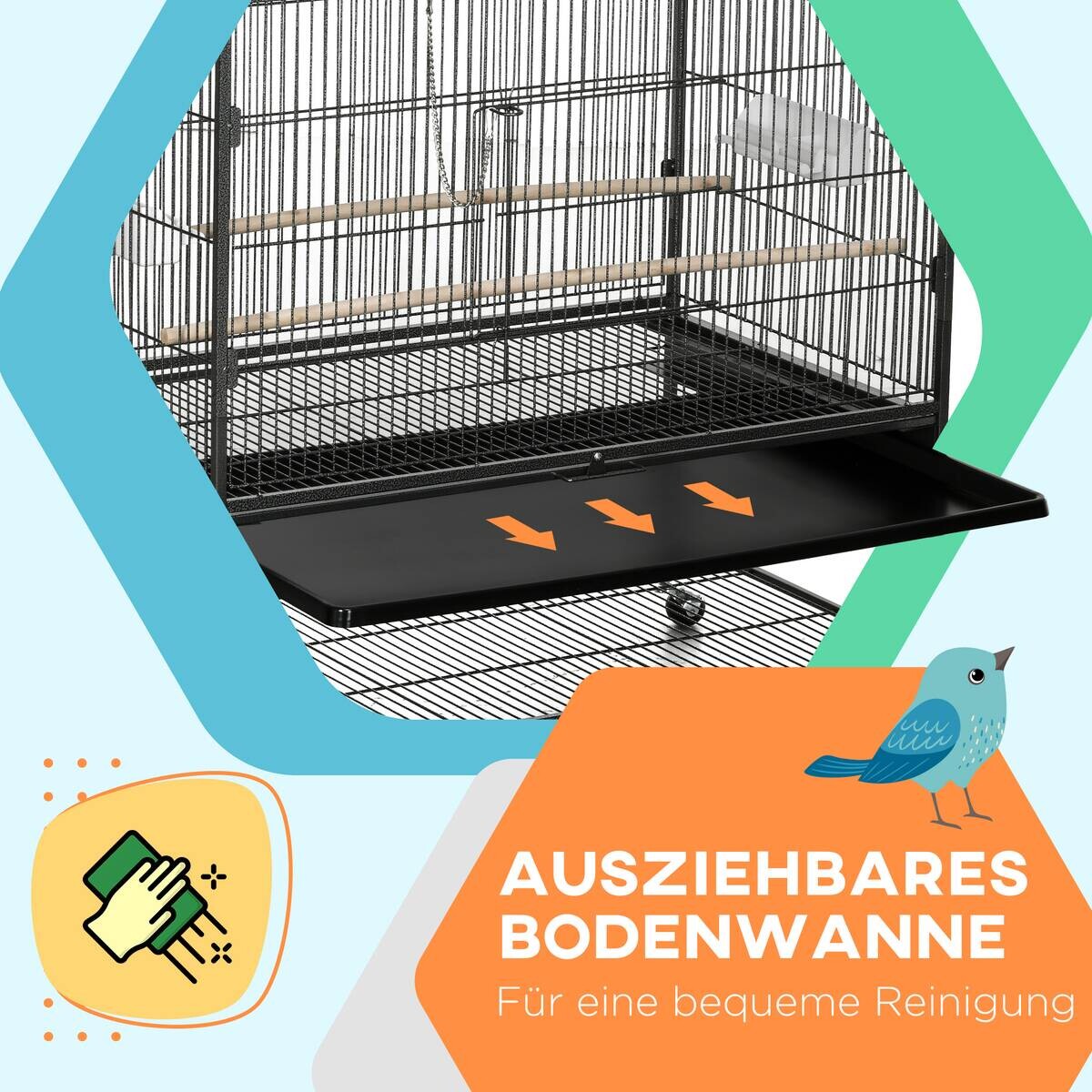 PawHut Tier-Zubehör grau Kunststoff B/H/L: ca. 57x94x153 cm