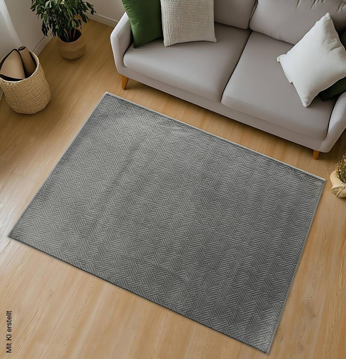 Kunstfell Monaco grau B/L: ca. 120x160 cm
