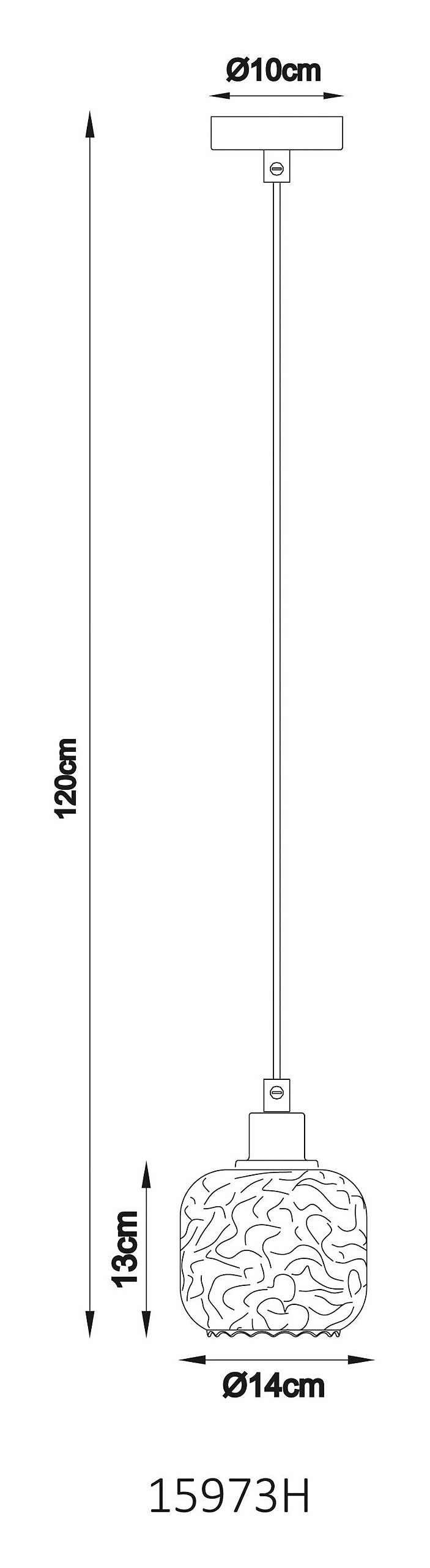 GLOBO Hängeleuchte Rauch beige Glas Metall B/H/L: ca. 18x24x18 cm E27 1 Brennstellen