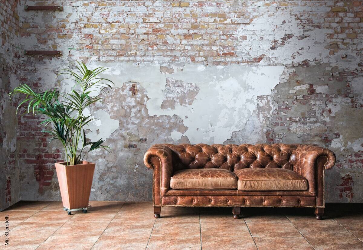 Livingwalls Fototapete Steinoptik creme braun grau B/L: ca. 280x371 cm