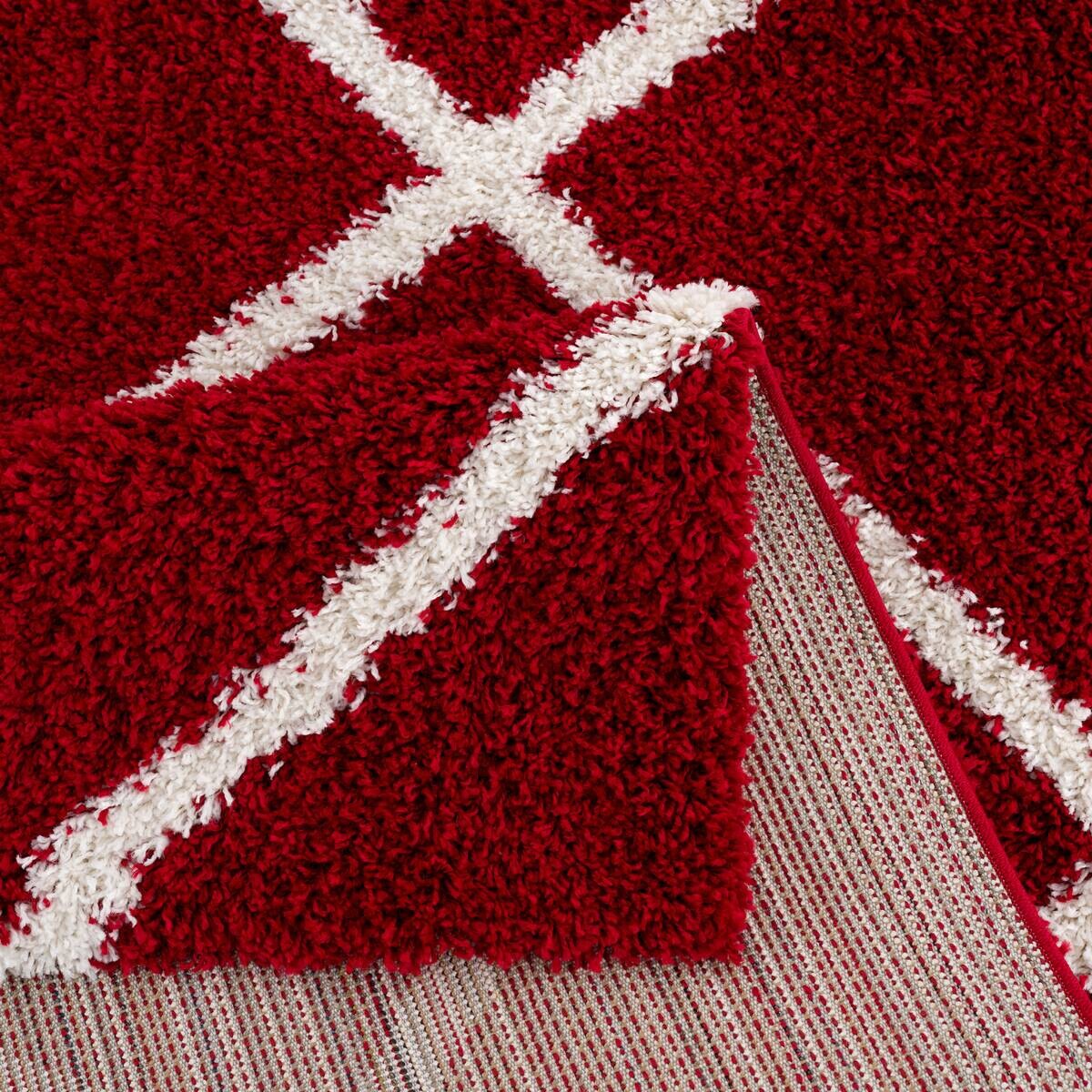 Sanat Hochflorteppich MADRID rot B/L: ca. 160x230 cm