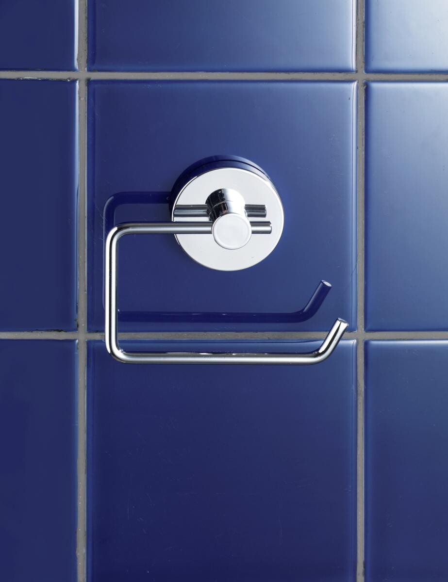 Toilettenpapierhalter Chrom Stahl B/H/L: ca. 13,5x10,5x3,7 cm