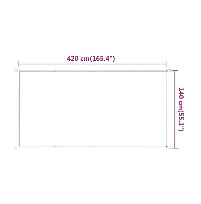 vidaXL Senkrechtmarkise weiß 100% Polyester B/H/T/L: ca. 140x420x140x420 cm