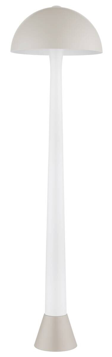 GLOBO Stehlampe sand weiß Metall H/D: ca. 150x40 cm E27 1 Brennstellen
