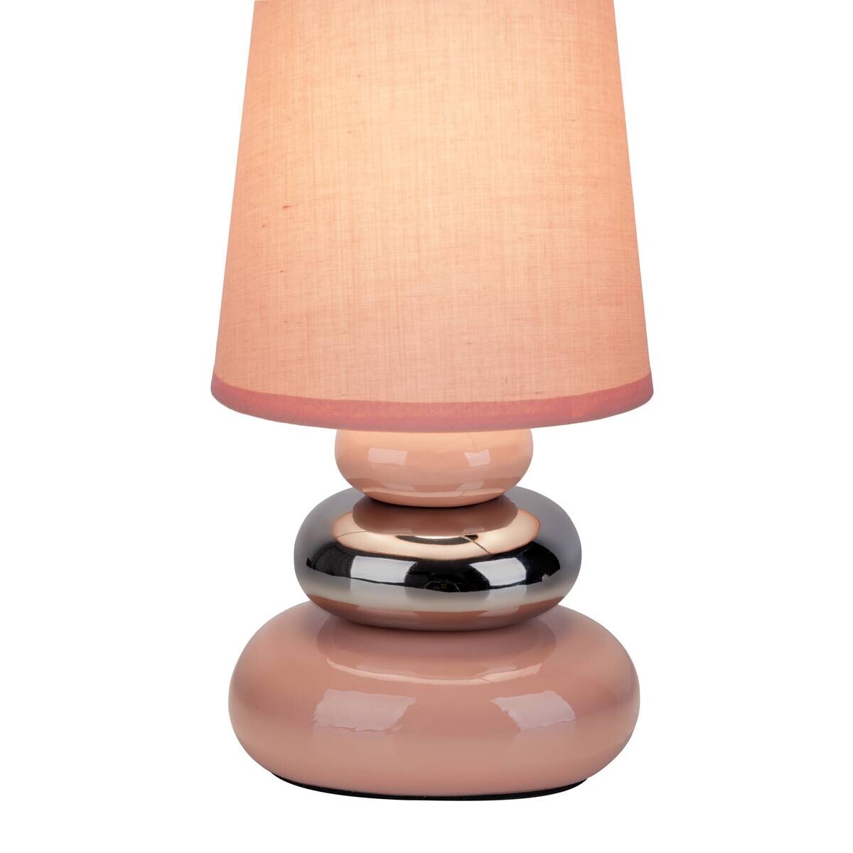 Näve Leuchten Tischleuchte 3045332 lachs rosé Keramik B/H/T: ca. 16x31x16 cm E14 1 Brennstellen