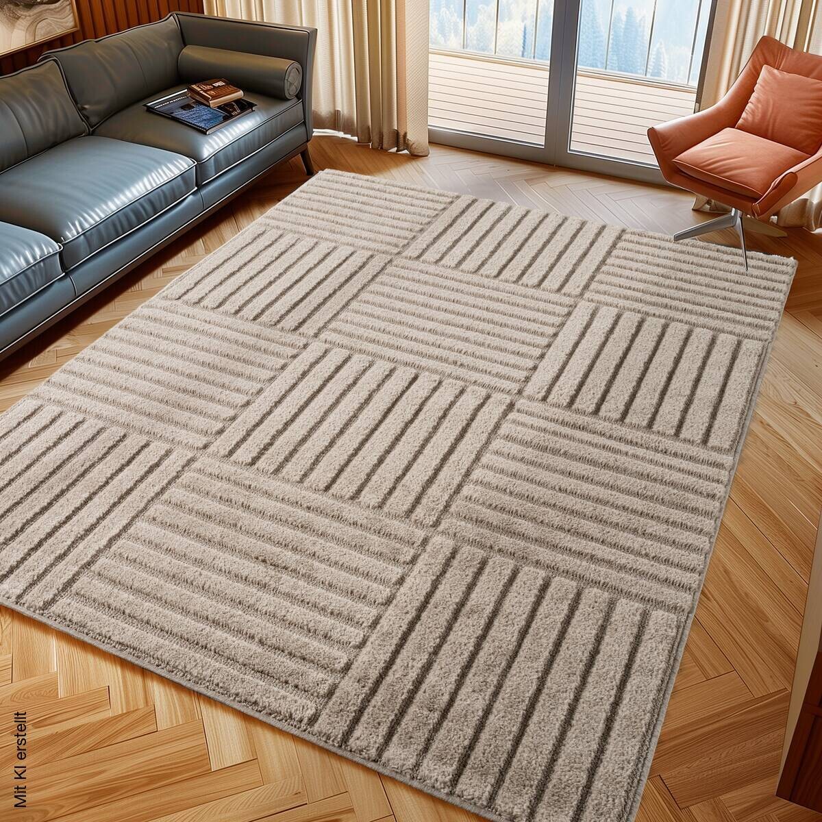 Ayyildiz Kurzflorteppich ART beige B/H/L: ca. 140x0,8x200 cm
