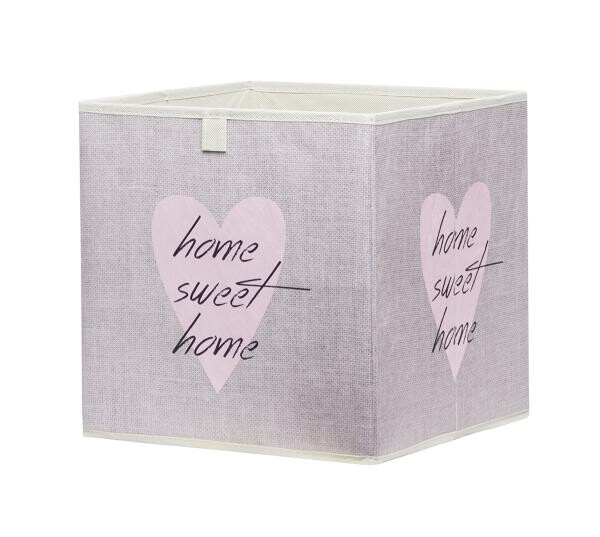 Motivbox Heart rosa hellbeige B/H/T: ca. 32x32x32 cm