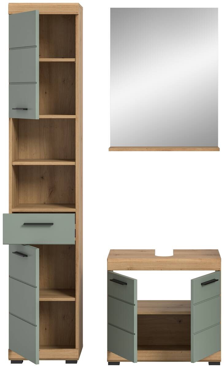 Badezimmer-Set Scout Eiche Artisan Nachbildung salbei Nachbildung B/H/T: ca. 112x191x34 cm