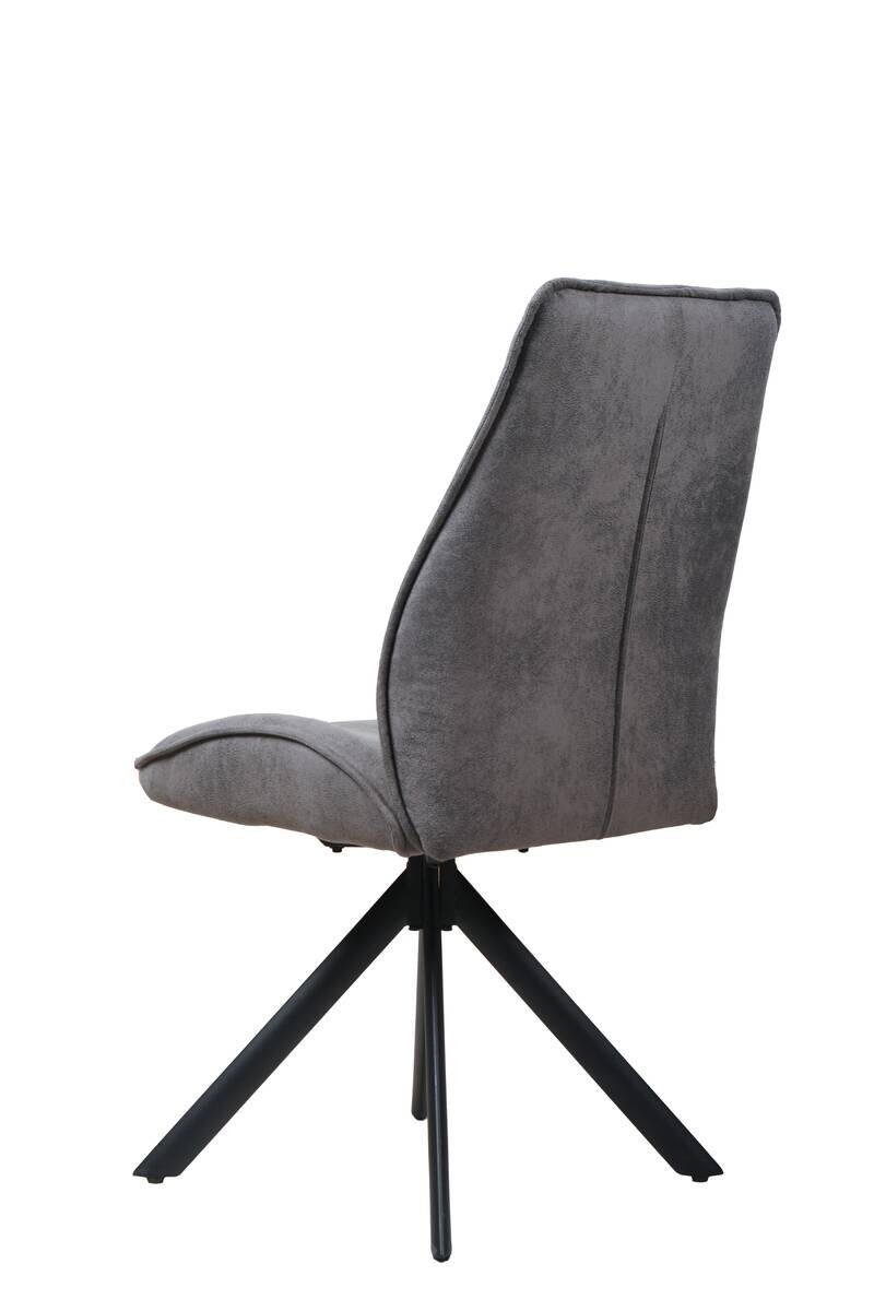 Stuhl Albany grau Microfaser B/H/T: ca. 47x95x62 cm