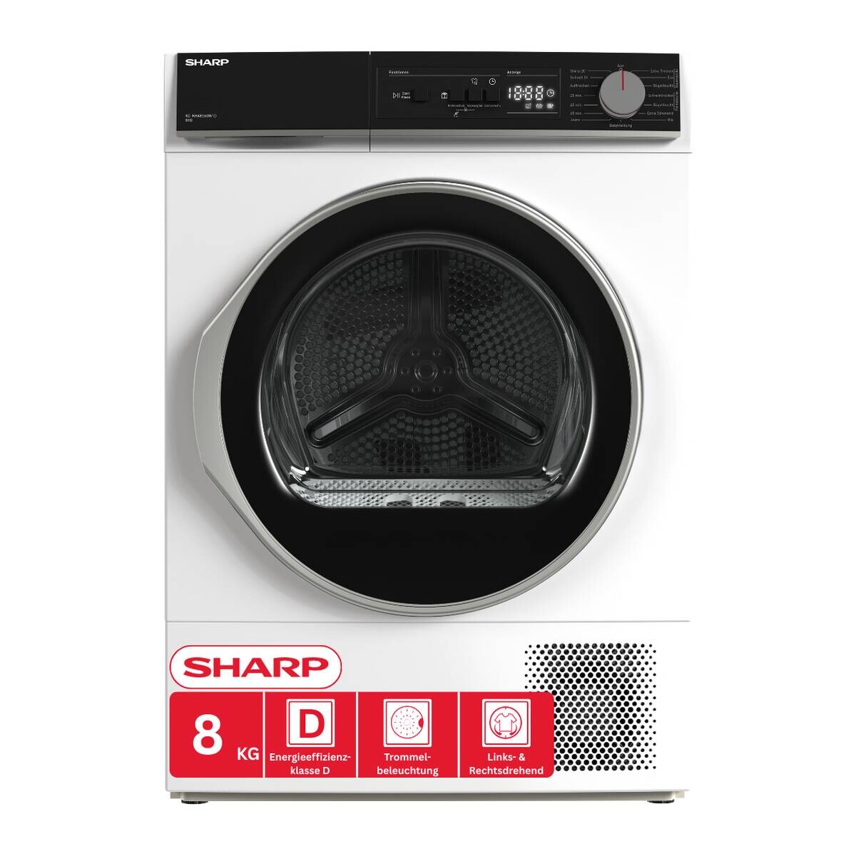 Sharp Wärmepumpentrockner KD-NHA8S6GW1D-DE
