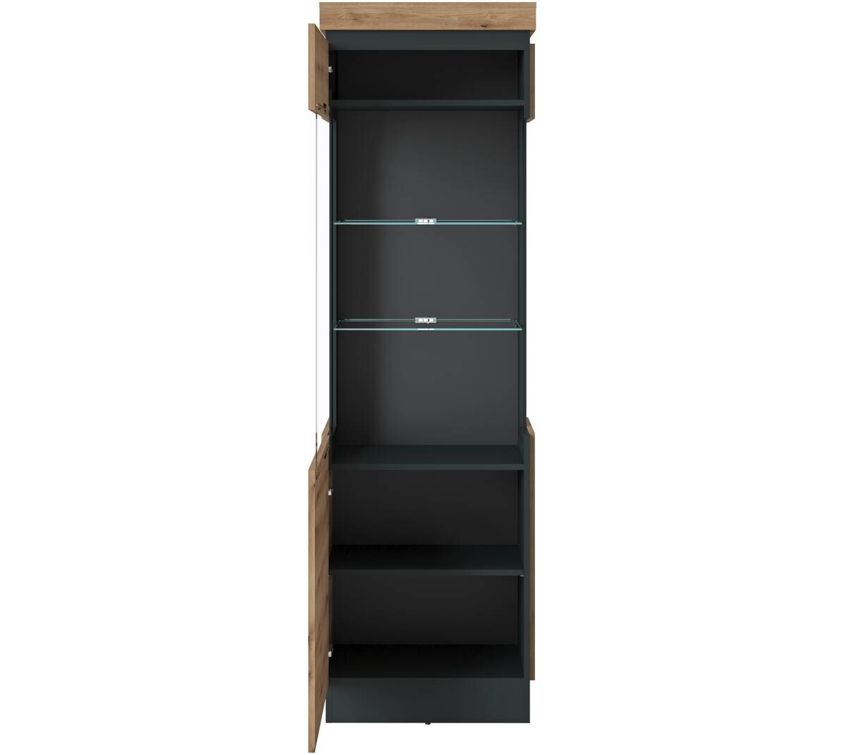Vitrine Corte Eiche Evoke Coast Nachbildung grau B/H/T: ca. 60x201x40 cm