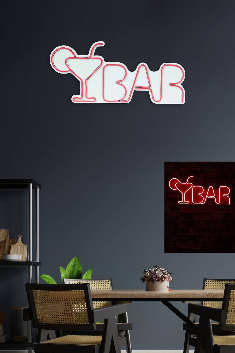 Opviq LED-Wandleuchte rot PVC B/H/T/L: ca. 50x23x3x50 cm