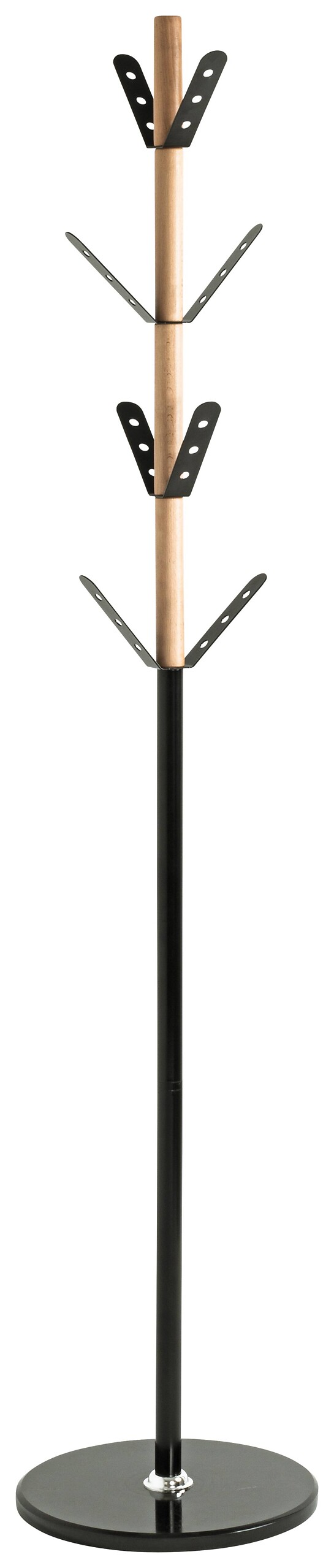 Garderobenständer natur schwarz H/D: ca. 179x37 cm