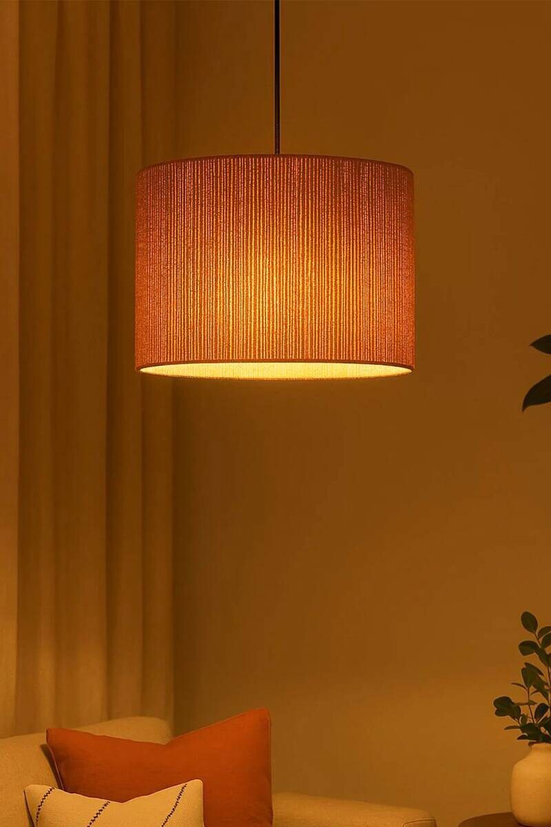 Opviq Pendelleuchte ecru Metall B/T/L: ca. 30x30x30 cm E27 1 Brennstellen