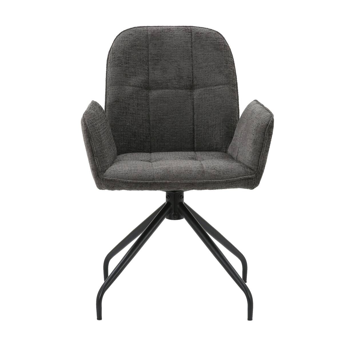 Armlehnstuhl Fria grau Webstoff Microfaser B/H/T: ca. 60x87x63 cm