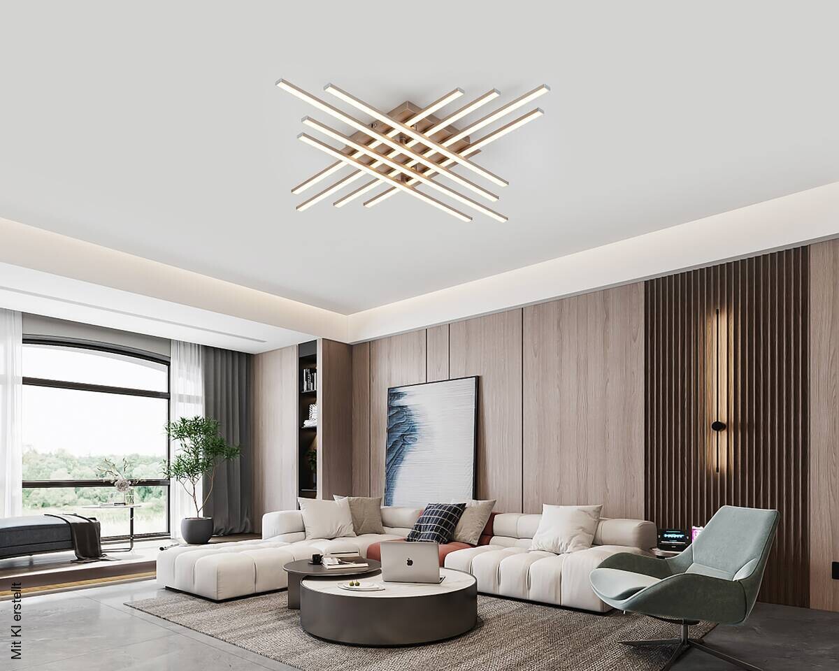 Nolo LED-Deckenleuchte Orbit B/H/L: ca. 75x7,5x75 cm