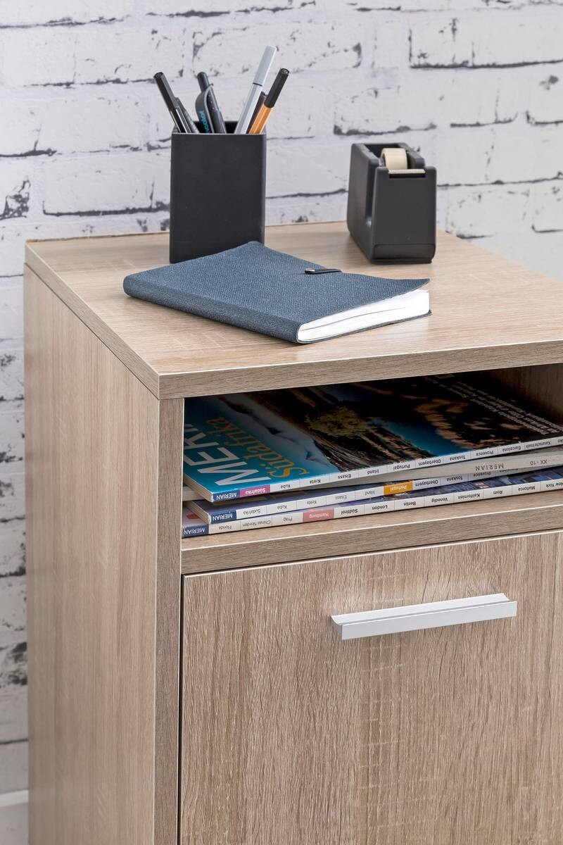 Rollcontainer braun Spanplatte B/H/T: ca. 33x60x38 cm