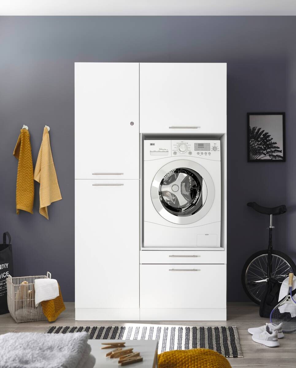 Respekta Hauswirtschaftsraum-Set Clara weiß matt B/H/T: ca. 117,4x200x67,6 cm