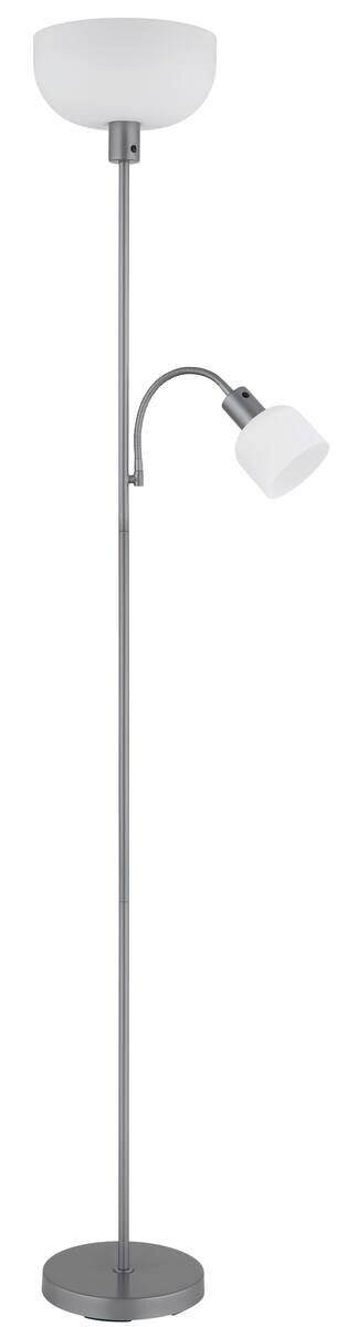 GLOBO Stehleuchte HINTON silber Kunststoff Metall H/D: ca. 178,7x26 cm E27 1 Brennstellen