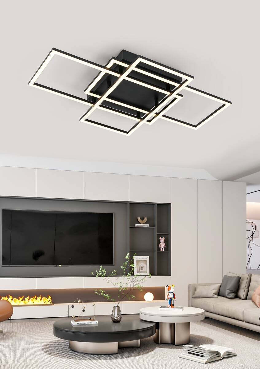 Nolo LED-Deckenleuchte Twin B/H/L: ca. 58x9,1x36 cm