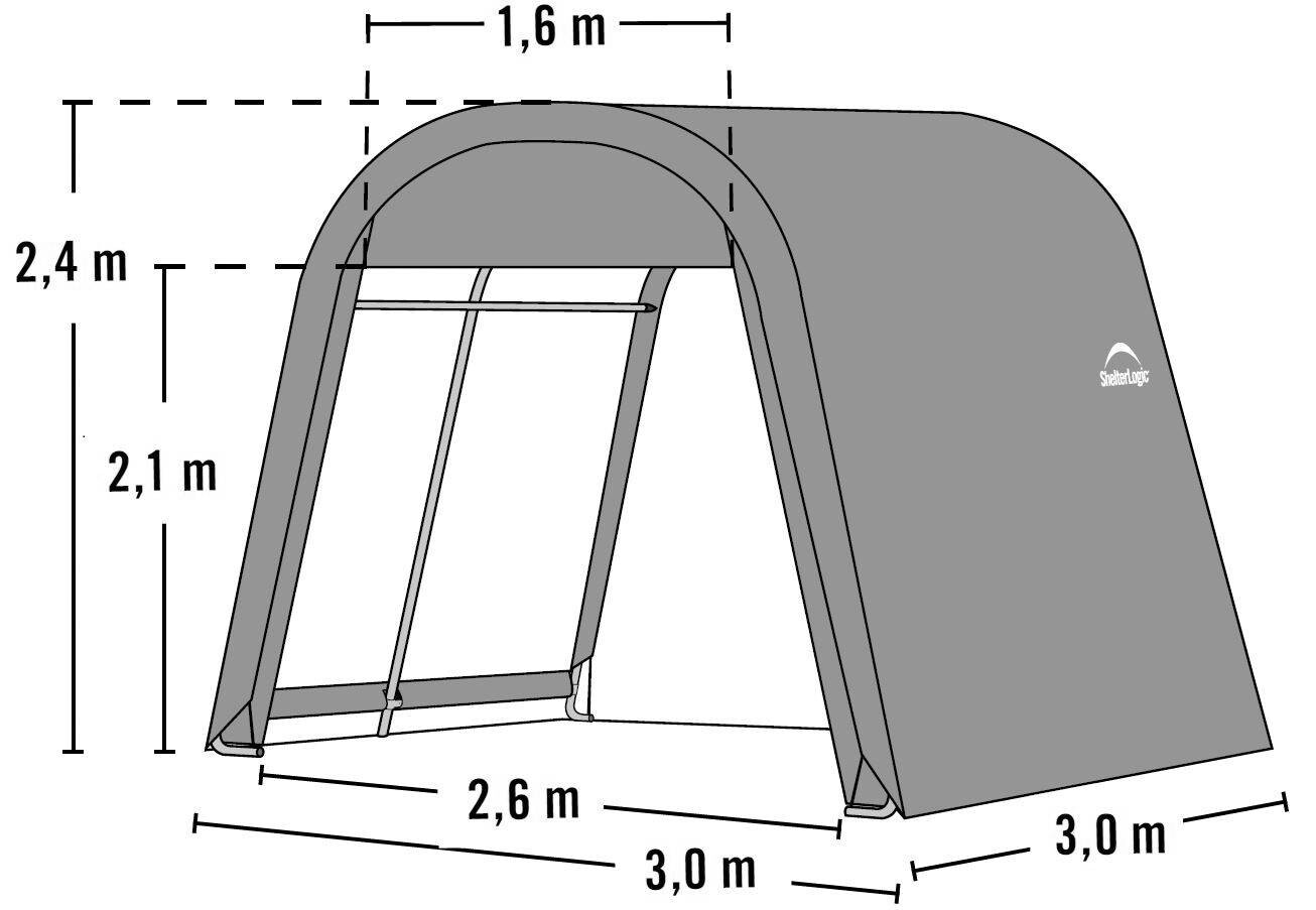 ShelterLogic Gartenhaus Shed-in-a-Box grau B/H/L: ca. 300x240x300 cm