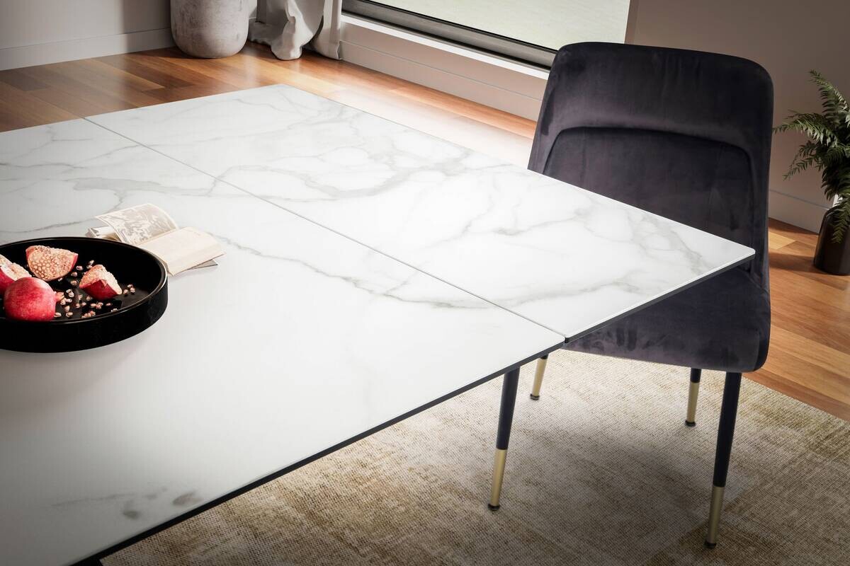 Esstisch weiß Marmor Optik B/H/T: ca. 180x76x95 cm