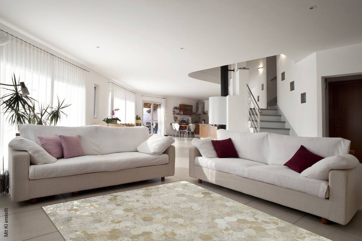 360Living Teppich Dazzle elfenbein B/L: ca. 120x170 cm