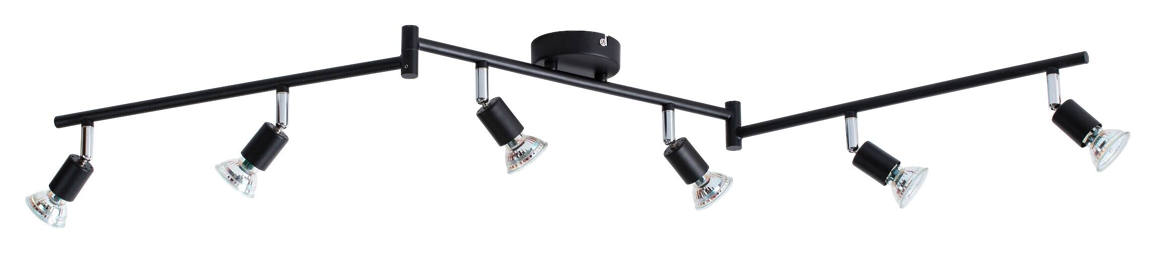 POCOline LED-Spot 6-flg. Boris schwarz B/H/L: ca. 120x9x10 cm 6 Brennstellen