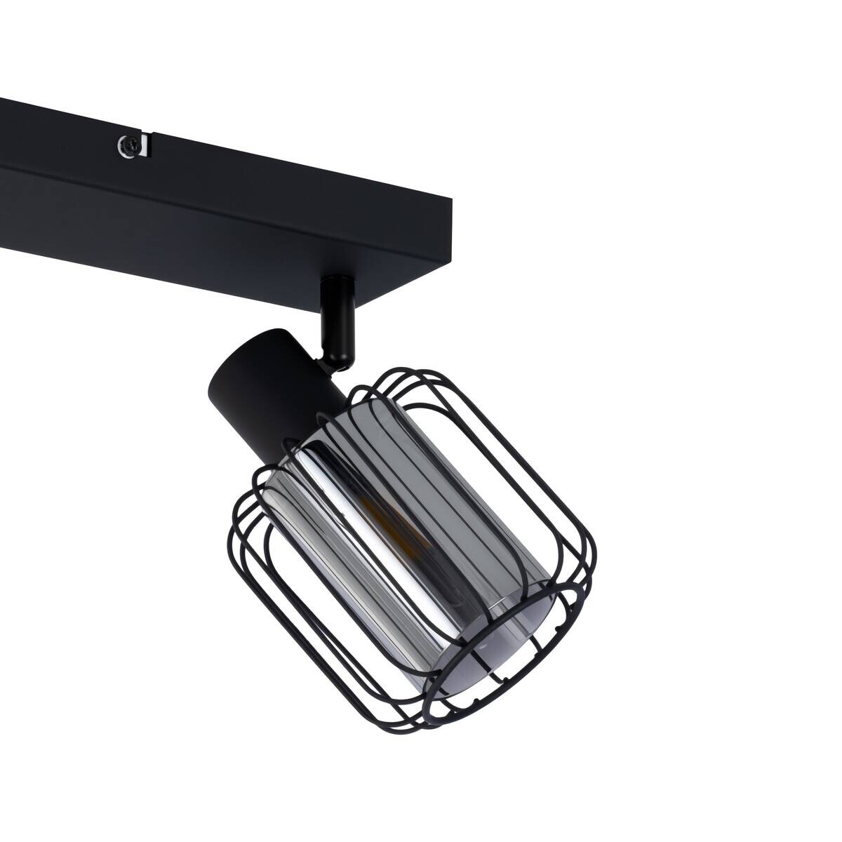 POCOline Spot 2-flg. Solara schwarz Metall Glas B/H/L: ca. 17x14x34 cm E27 2 Brennstellen