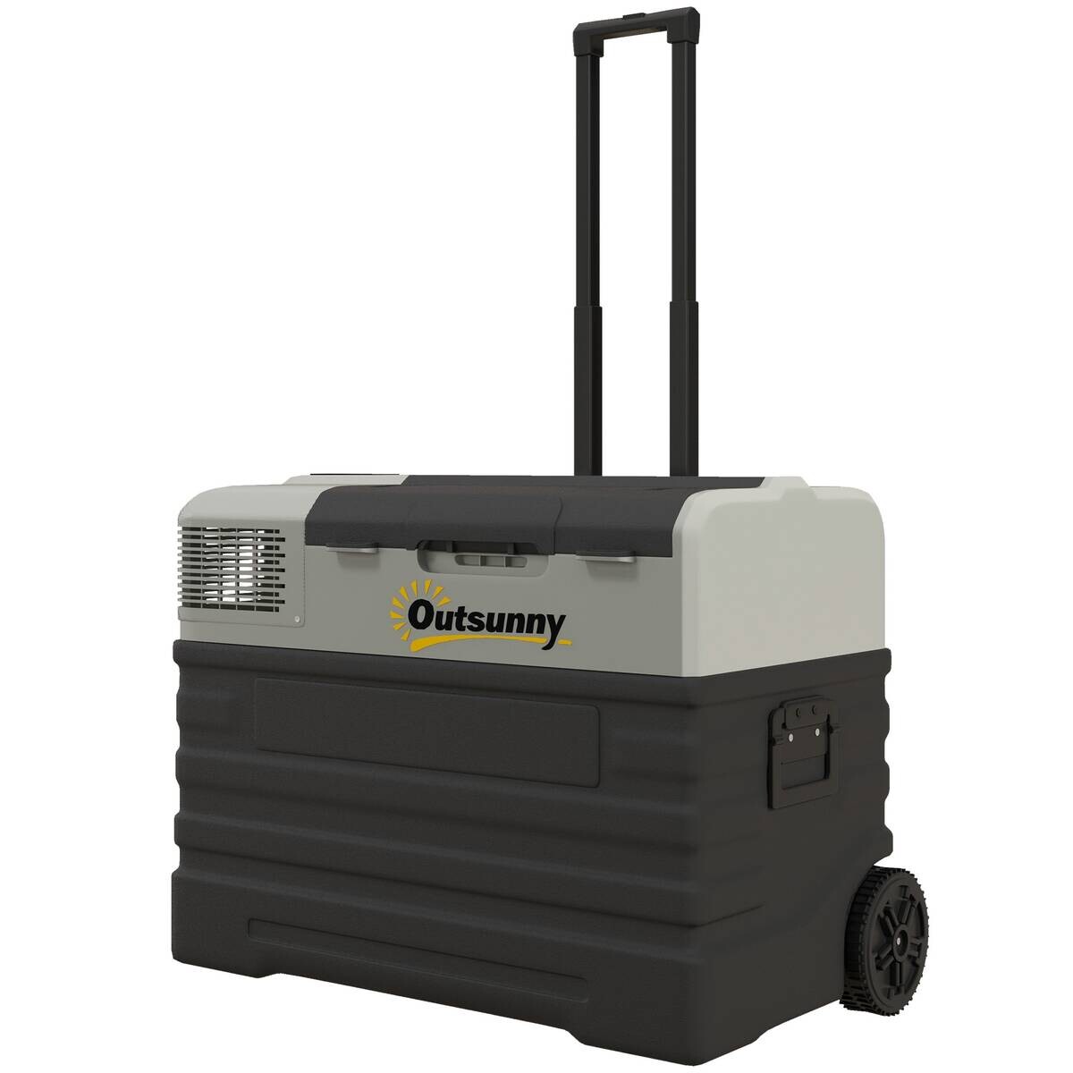 Outsunny Kompressor Kühlbox schwarz Kunststoff Stahl B/H/L: ca. 43x54x69 cm