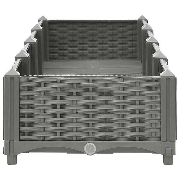 Hochbeet grau Polypropylen B/H/L: ca. 40x23x160 cm