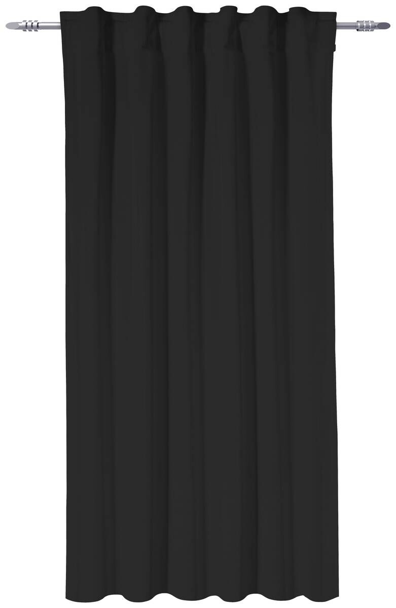 Thermovorhang Kiruna schwarz 100% Polyester B/L: ca. 140x175 cm