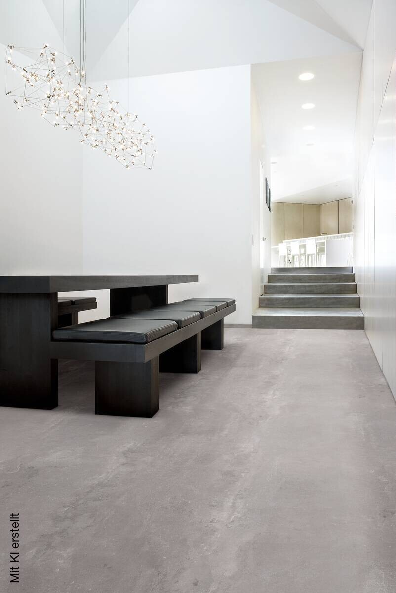 Vinylboden Blacktex hellgrau Beton B: ca. 400 cm pro m²