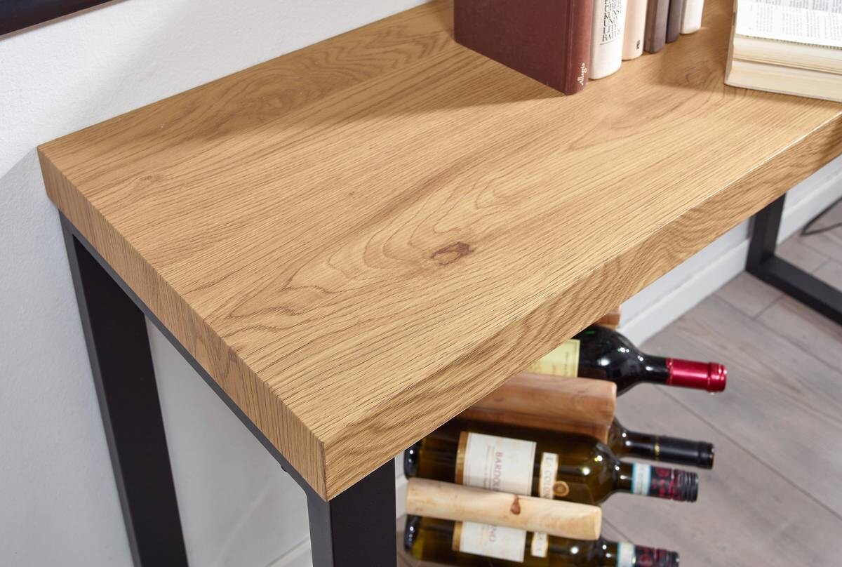 Konsolentisch natur schwarz pulverbeschichtet MDF Eisen B/H/T: ca. 120x75,5x39 cm