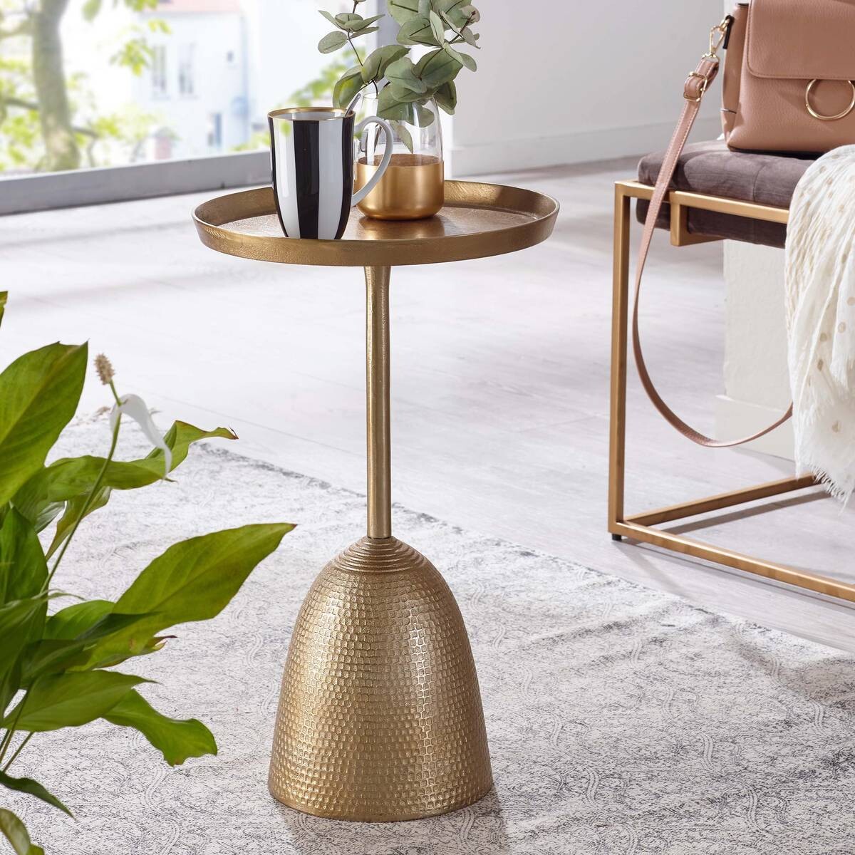 Beistelltisch gold B/H/T: ca. 33x53x33 cm