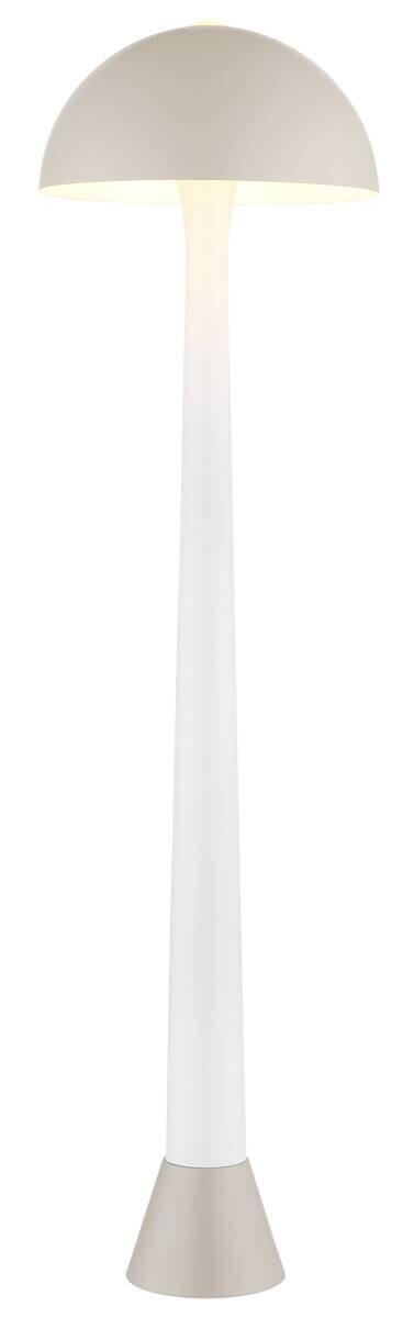 GLOBO Stehlampe sand weiß Metall H/D: ca. 150x40 cm E27 1 Brennstellen