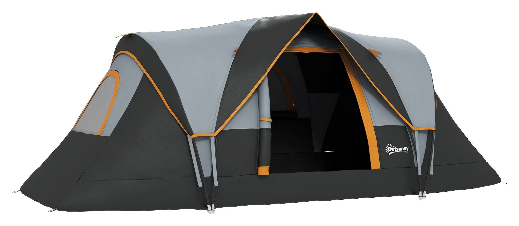 Outsunny Campingzelt schwarz Stahl B/H/L: ca. 220x180x455 cm