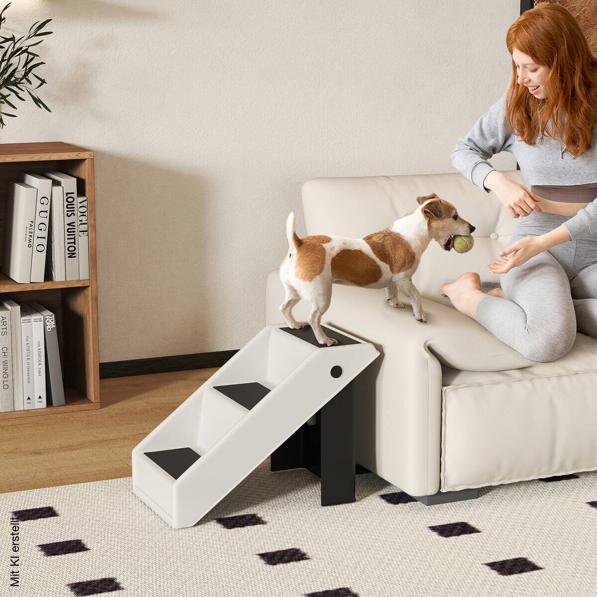PawHut Hundetreppe creme Polypropylen B/H/L: ca. 30,5x36,5x53 cm