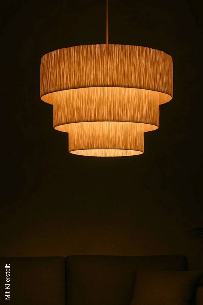 Opviq Pendelleuchte creme Kunststoff B/T/L: ca. 40x40x40 cm E27 1 Brennstellen