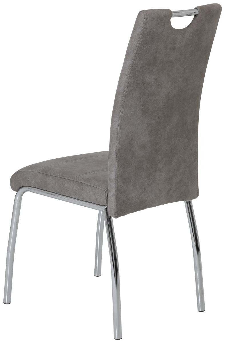 Stuhl Susi 2er Set grau Vintage Microfaser B/H/T: ca. 44x98x61 cm