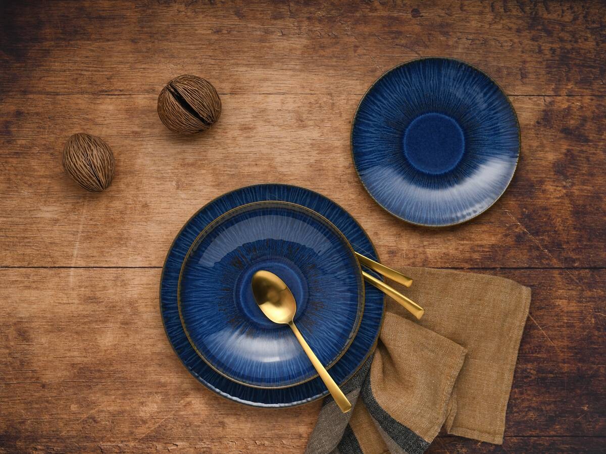 CreaTable Tafelservice Sea Breeze blau Steinzeug 18 tlg.