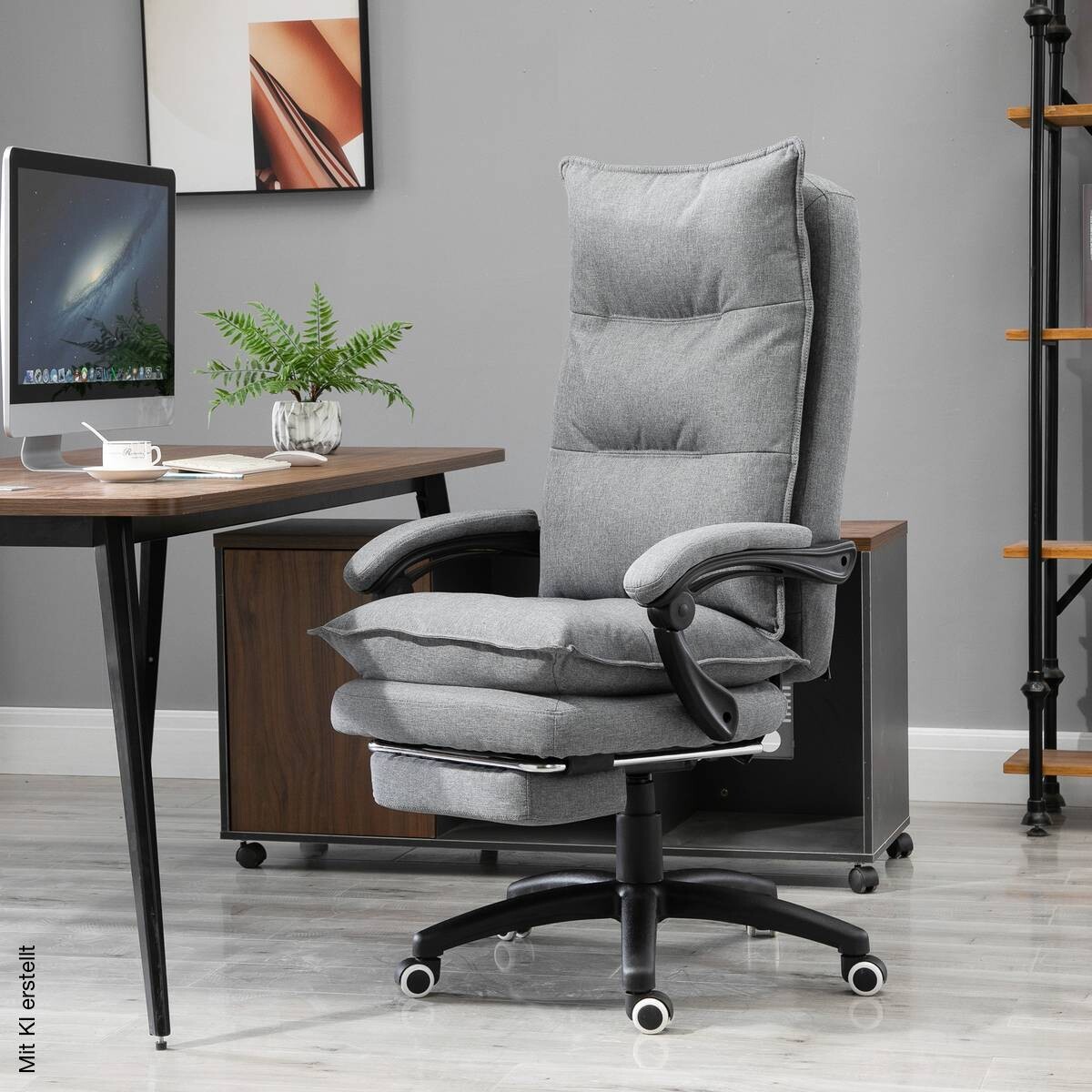 Vinsetto Massagestuhl MH921-232GY grau Schaumstoff Nylon B/H/T: ca. 70x130x62 cm