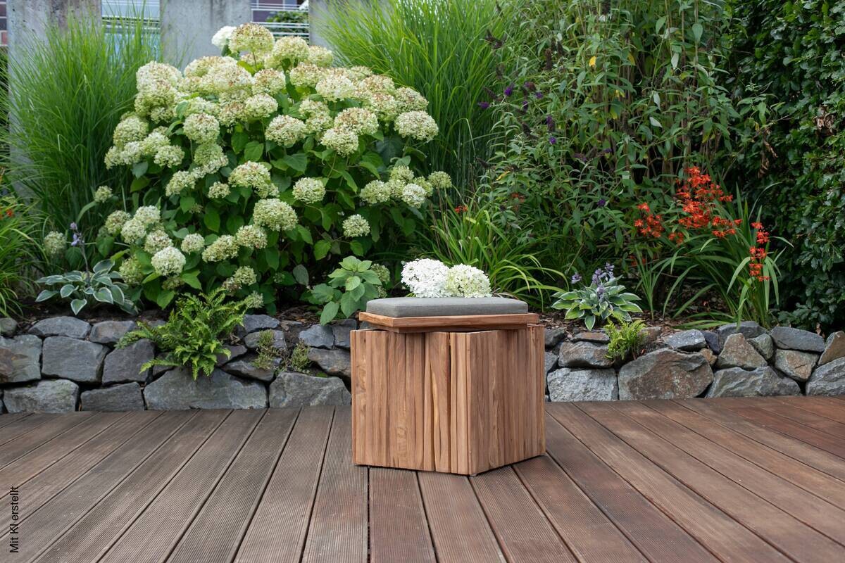 deVries Schatulle teak Teakholz B/H/L: ca. 45x50x45 cm