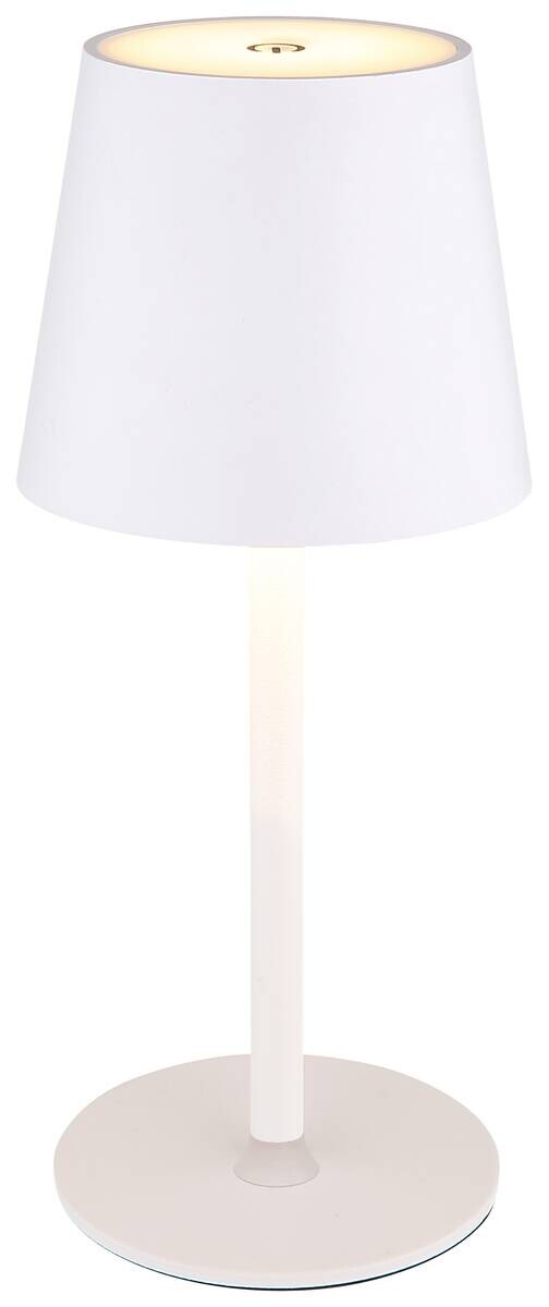 Tischleuchte weiß H/D: ca. 36x11 cm
